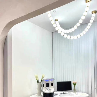 Modern LED Pendant Light – Alloy Silver Ceiling Lamp with Remote Control