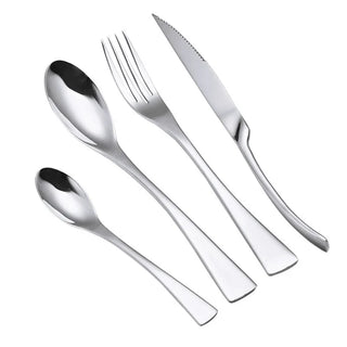 sardinia cutlery set rust resistant stainless steel fishtail forks elegant flatware front view
