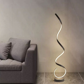 Contemporary Floor Lamp – Twisted Spiral Design | Dimmable LED Lighting