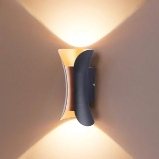 Outdoor Wall Light – Directional COB LED Technology | Matte Black & Gold Finish