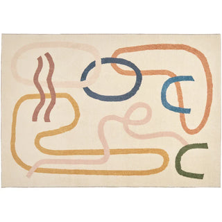modern minimalistic rug luxury european abstract area rug non slip polyester carpet front view