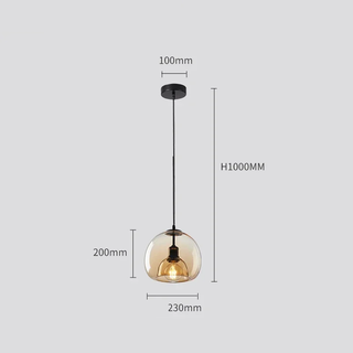 Modern Pendant Light – Elegant Interior Pendant Lamp With Warm Clear Glass