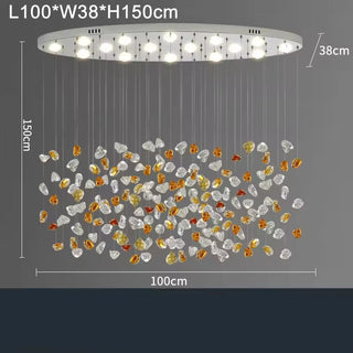 Modern Crystal Chandelier – Elegant LED Lighting for Living Room & Dining