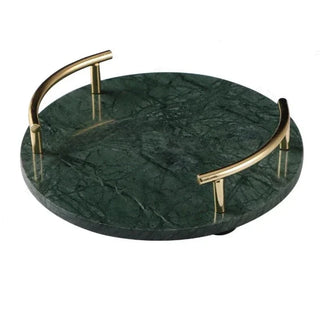 marble stone tray earthworks luxury round minimalist handcrafted storage close-up