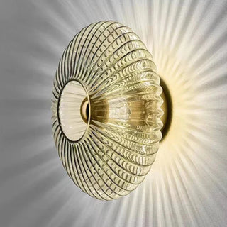 Glass Stone Wall Lamp – Sculptural Wall Light with Warm Amber Glow & E27 Bulb