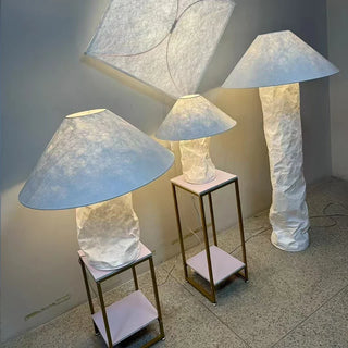 Iron Fabric Floor Lamp – Modern Living Room Lamp with LED Lighting Fixture