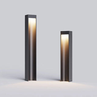 Outdoor LED Floor Lamp – Black Aluminum Garden Pathway Lighting with Warm White LED Light