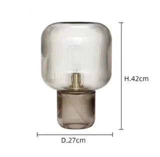 Minimalist Glass Lamp – Chrome Finish Table Lamp for Bedroom & Office Lighting