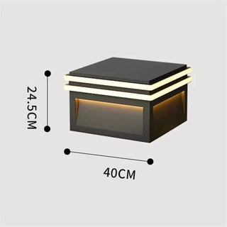 Outdoor Solar Lamp – Square Stainless Steel LED Garden Light | Weather Resistant Design