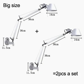 Black Wall Light – Adjustable Aluminum LED Reading Lamp with Directable Arm