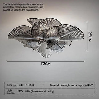 Black Ceiling Light – Modern LED PVC Surface Mount Bedroom Lamp
