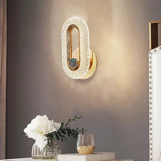 Directional Wall Light – Modern Minimalist Oval Wall Sconce in Gold Metal