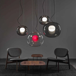 Grey matte globe pendant — minimalist luxury lighting fixture
