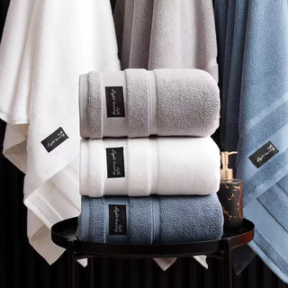 cotton bath towel scandinavian luxury quick drying soft orange towel side view