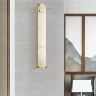 Marble Wall Light – Copper Wall Sconce with Integrated LED and Brass Bracket Fixture