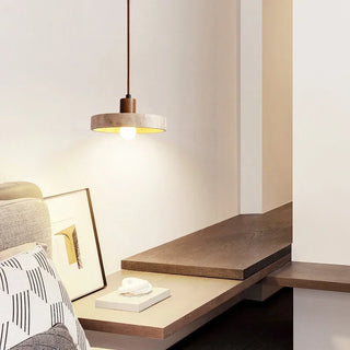 Stone Pendant Light – Modern Pendant Lamp with Adjustable Cable & LED Lighting