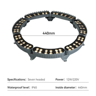 Outdoor Tree Projector – Adjustable Aluminum Ring Light for Garden Lighting