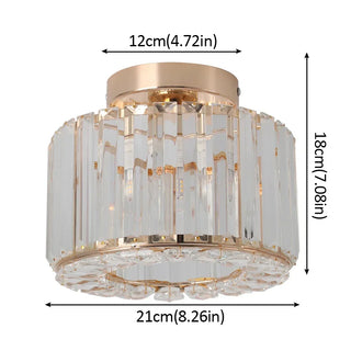 Gold Crystal Ceiling Light – Luxury Bedroom Lighting With Crystal Chandelier Light