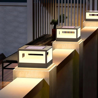 Solar Pillar Lamp – Stainless Steel Outdoor Solar Lighting With Warm White LED