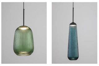 Colored Glass Pendant Light – Elegant Living Room Lighting with Warm Ambient Glow