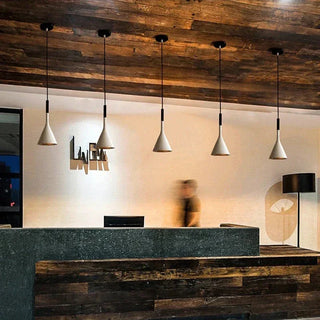 Conical Aluminum Pendant | Adjustable Cable Lighting - Matte Finish Light Fixture