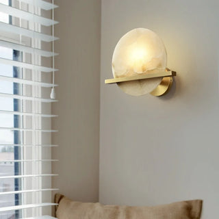 Marble Wall Sconce – Spanish Marble Lamp with Gilded Copper Light | Luxury Home Lighting