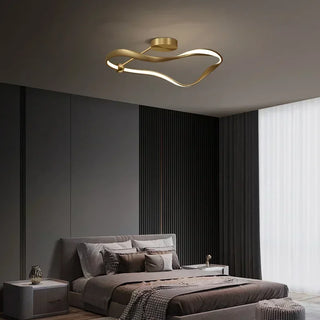 Gold LED Chandelier – Modern Luxury Ceiling Light with Adjustable Brightness