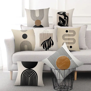 pattern pillowcases abstract cushion covers durable polyester cotton fabric wide view