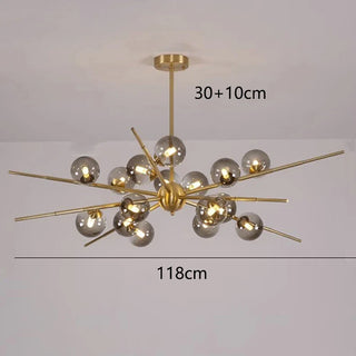 Aluminum Chandelier | Modern Living Room Lighting – Remote Control & Easy Installation