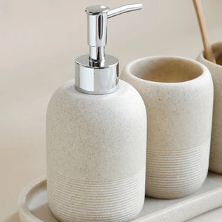 ceramic malibu beige bathroom accessories soap dish set detail