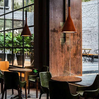 Conical Aluminum Pendant | Adjustable Cable Lighting - Matte Finish Light Fixture