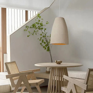 LED Pendant Light – Wabi Sabi Lighting Japanese Pendant Lamp With Brushed Nickel Finish