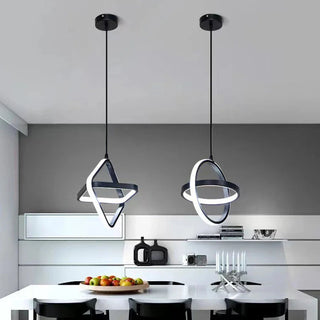 Modern Pendant Lamp – LED Pendant Light with Polished Steel Finish for Dining Room