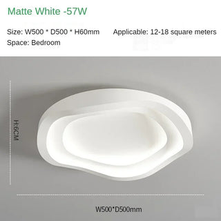 White LED Ceiling Light – Modern Surface Mount Ceiling Lamp With Matte Finish