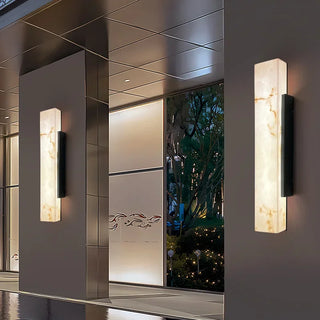 Marble-Effect Wall Light – Waterproof Outdoor Wall Sconce with LED Lighting