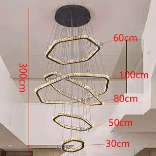 Modern Crystal Chandelier | Adjustable LED Lighting - Elegant Living Room Fixture