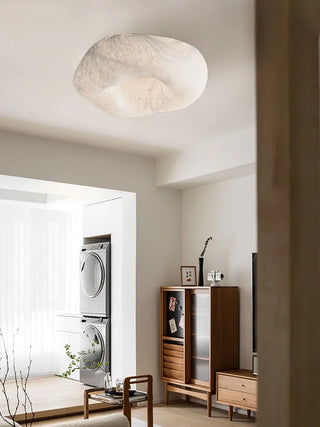 Handmade Silk Ceiling Lamp – Modern LED Recessed Dimmable Light Fixture
