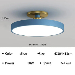 Aluminum LED Ceiling Light – Modern Minimalist Fixture with Soft Ambient Lighting