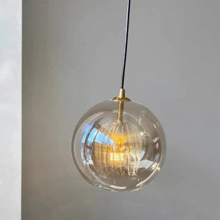 Nordic Glass Pendant Light – Modern Pendant Lighting with Iron Finish Lamp