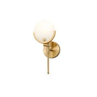 Nordic brass wall light with Spanish marble decor — luxury sconce