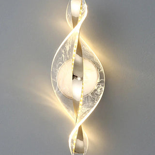 Modern Acrylic Wall Light – Artistic Snowflake Design | Gold Finish LED Lamp