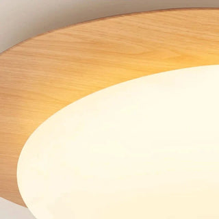 Natural Ceiling Light – Modern Wood Finish Lighting With Soft LED Glow