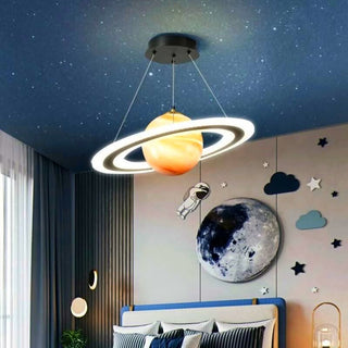 Space Pendant Lamp – Color Changing LED Kids Room Lighting With Planet Design