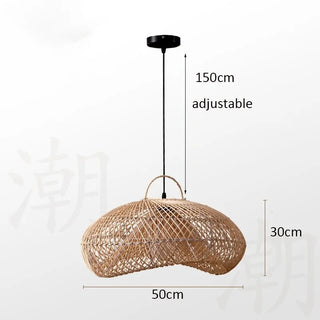 Rattan Pendant Light – Bamboo Woven Lamp with Eco Friendly LED Lighting