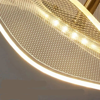 Modern LED Pendant Light – Scandinavian Gold Lampshade With Soft Ambient Lighting