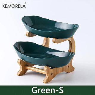 Modern wood fruit platter
