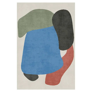 abstract art rug italian luxury woven rectangle rug tela nativa front view