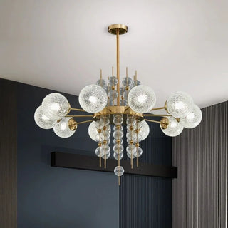 Polished Steel Pendant Light – Adjustable LED Gold Glass Pendant For Kitchen