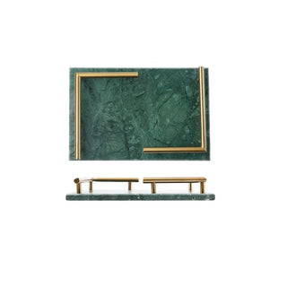 gold marble tray earthworks elegant handcrafted stone storage dish gold border close-up