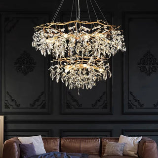 Modern Crystal Chandelier – Luxury Cut Crystal Pendant with Dimmable LED Lighting